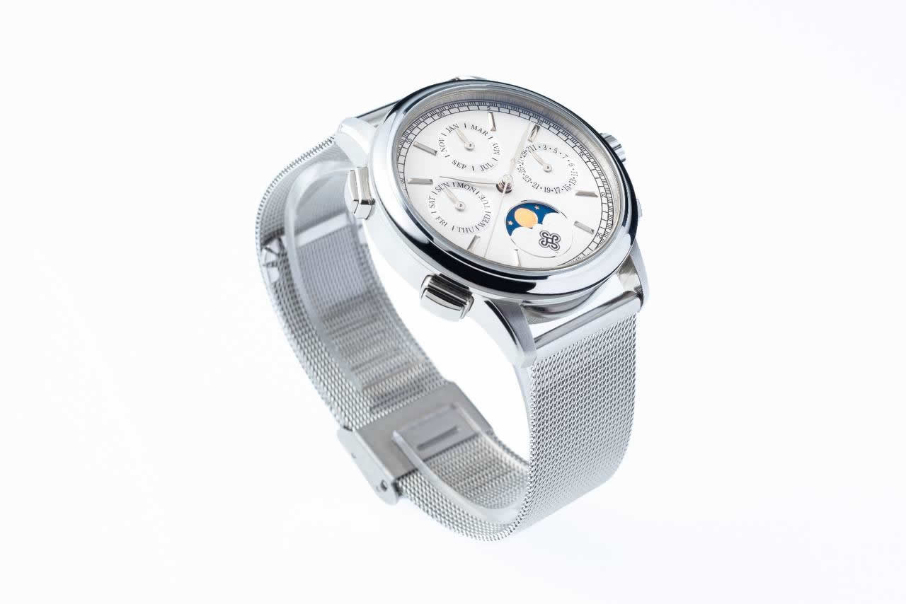 White Triple Date Moonphase