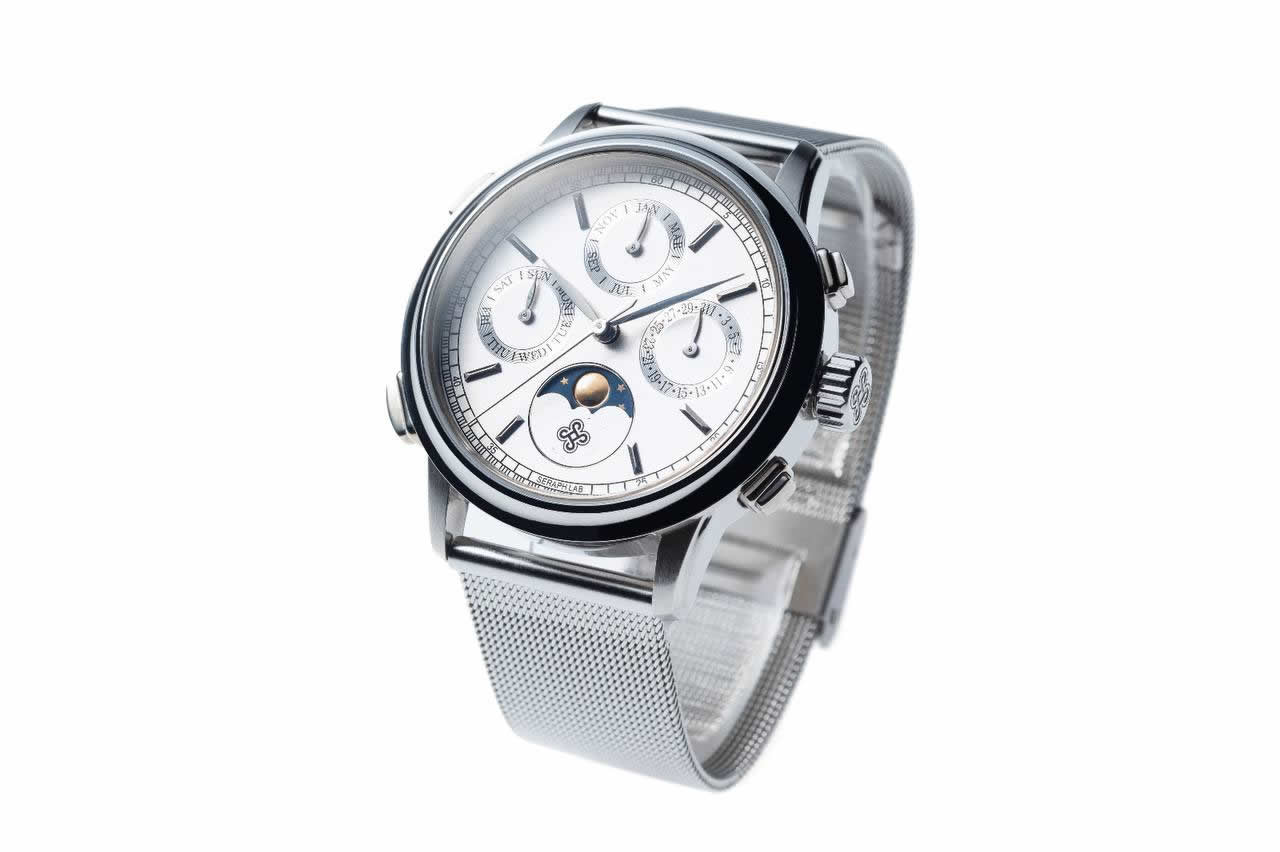 White Triple Date Moonphase