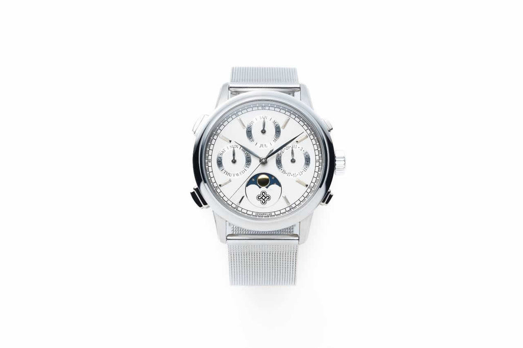 White Triple Date Moonphase