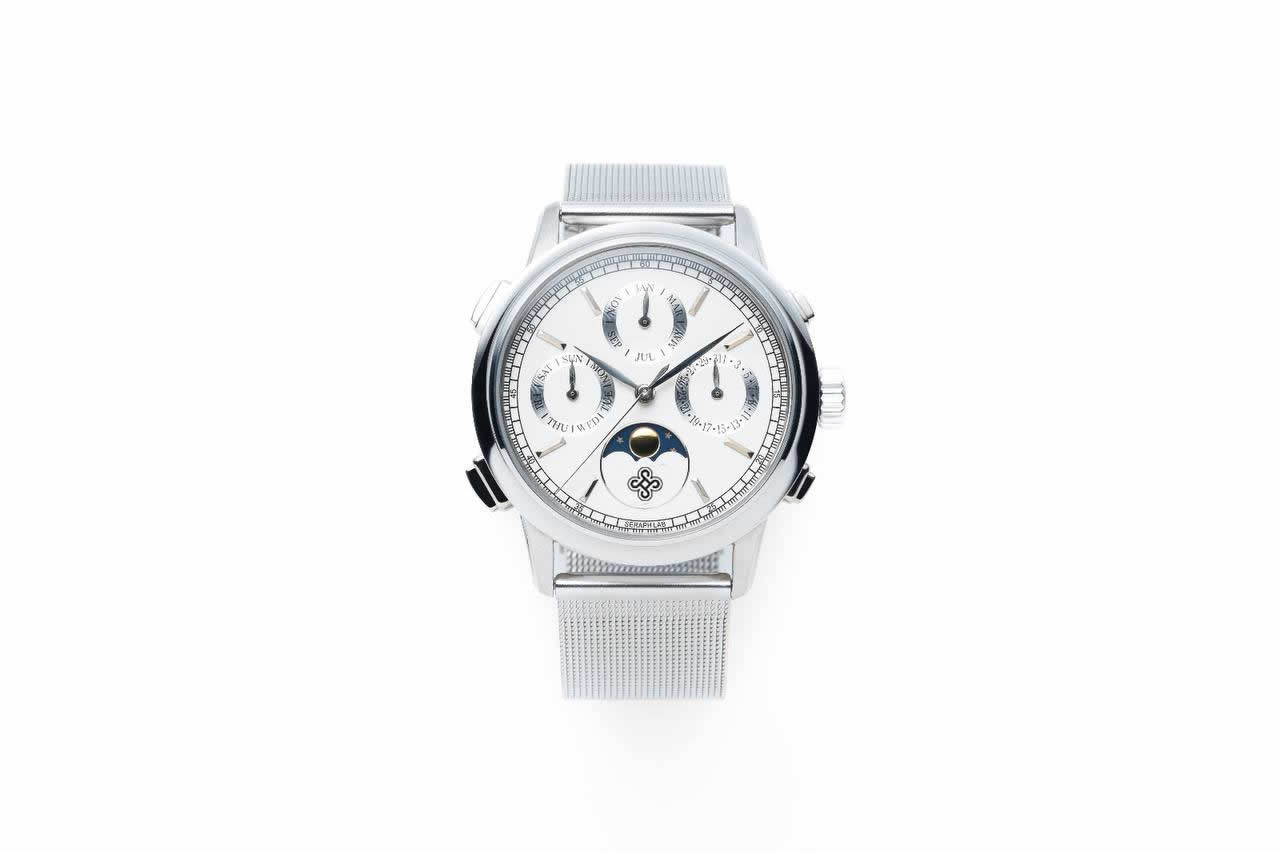 White Triple Date Moonphase